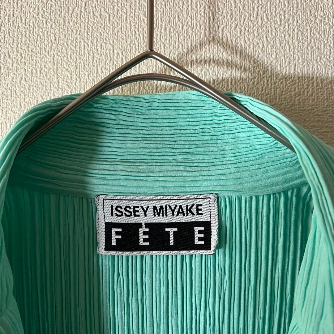 イッセイミヤケ FETE プリーツ テーラードジャケット ブルー系 03 L