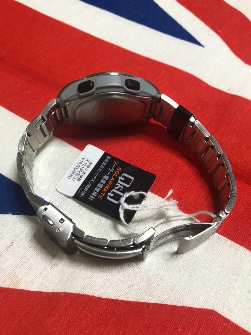 シチズンQ&Q腕時計アナログ電波ソーラー防水日付メタルバンド MD02-205