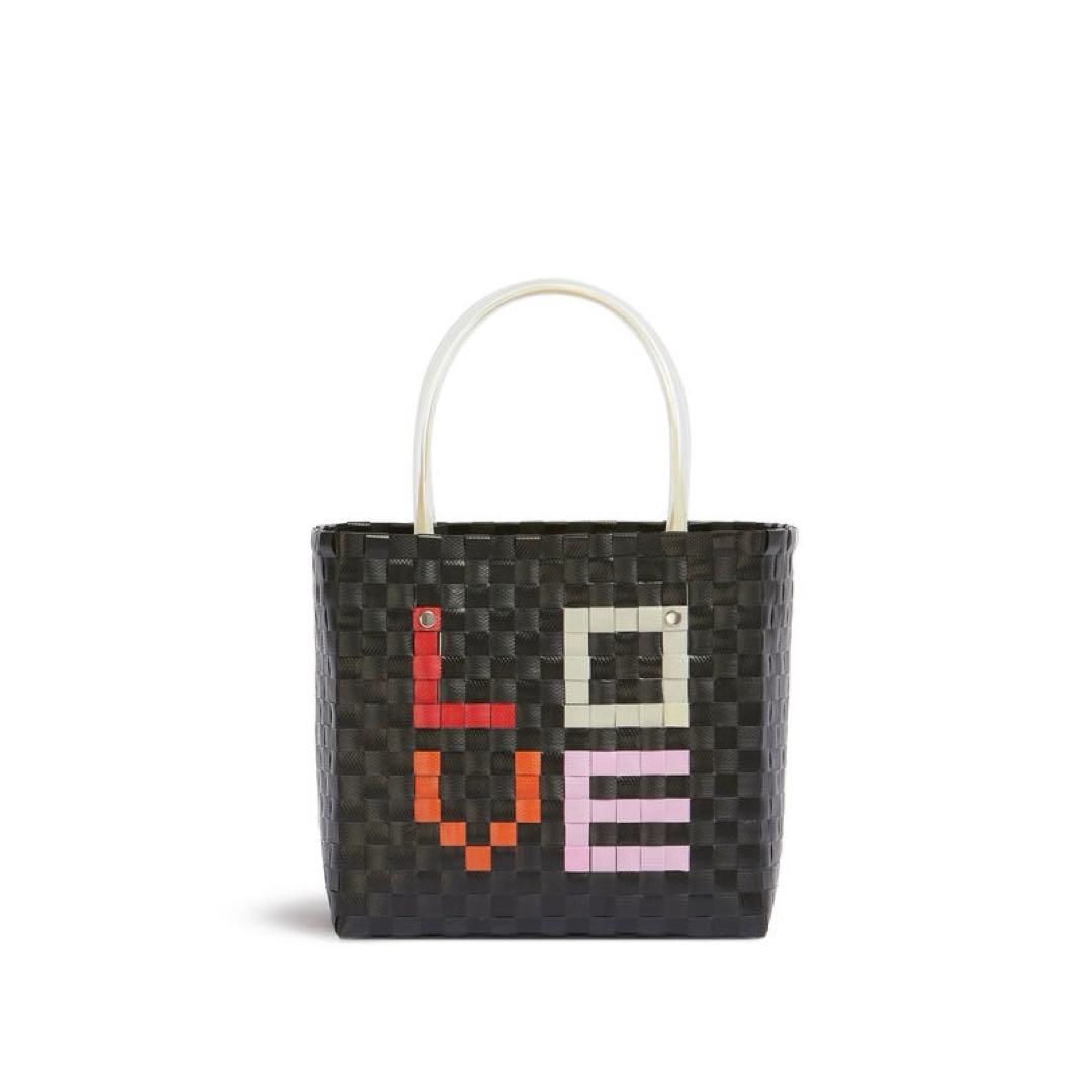マルニフラワーカフェ　LOVE MINI BASKET BAGハートモチーフ