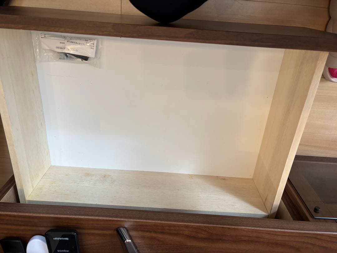 メルちゃん　ウッド調ガラス扉付き　テレビ台