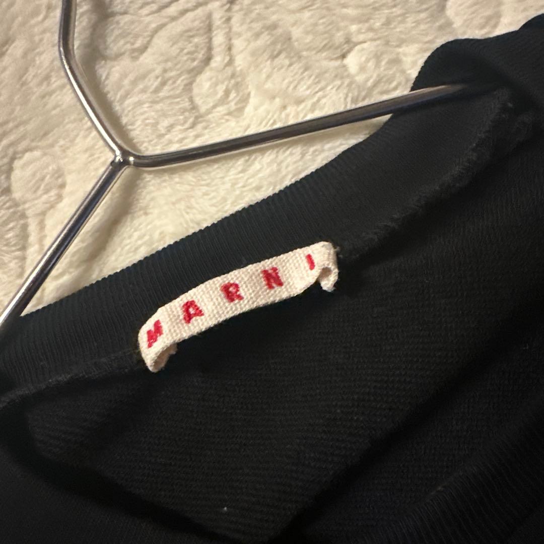 MARNI ブラック トレーナー ロゴ入り