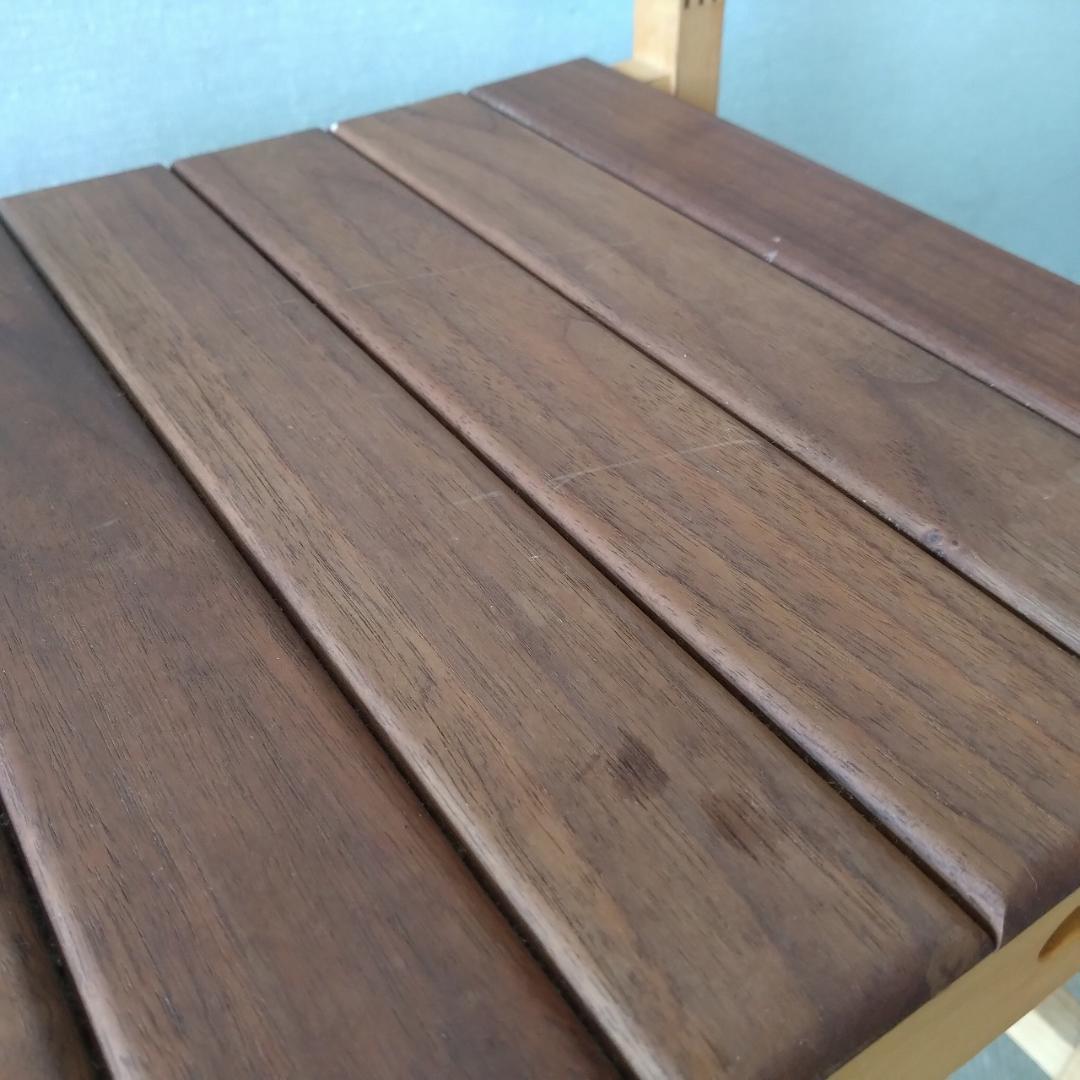 木製 アーム付き スツール　組み木