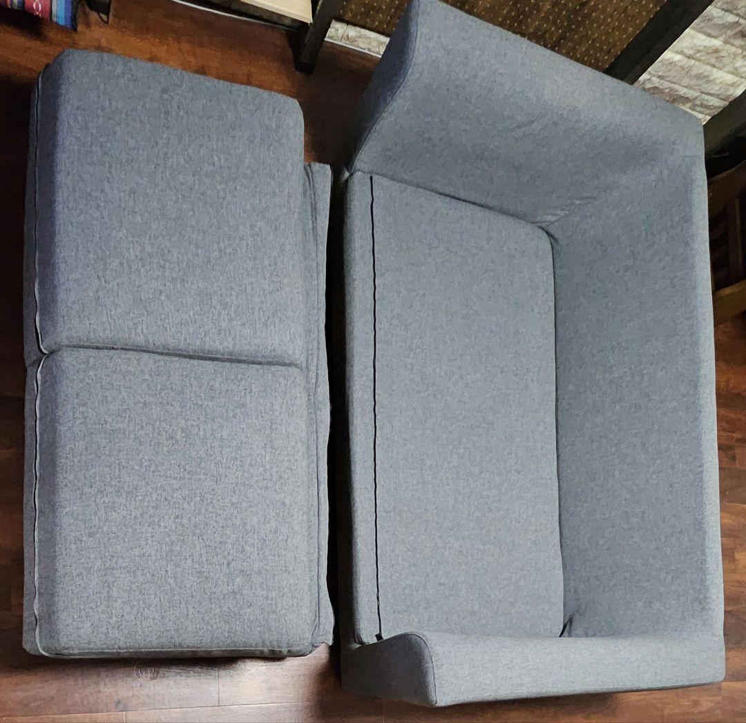 ニトリ コンパクトにくつろげるソファベッド(フォワード GY) 2人掛け