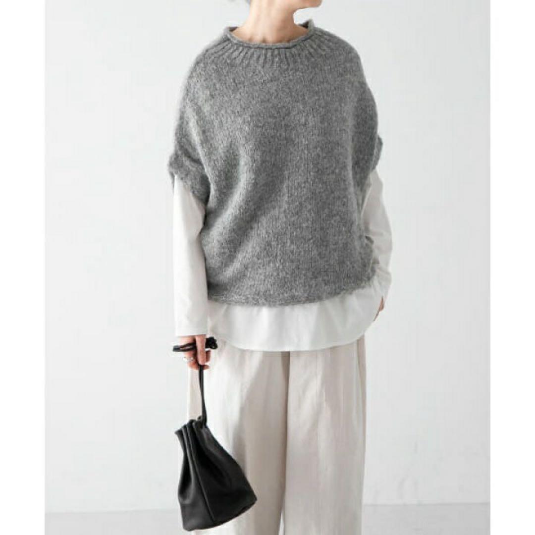 かぐれ 　アルパカルーズベスト　 グレー