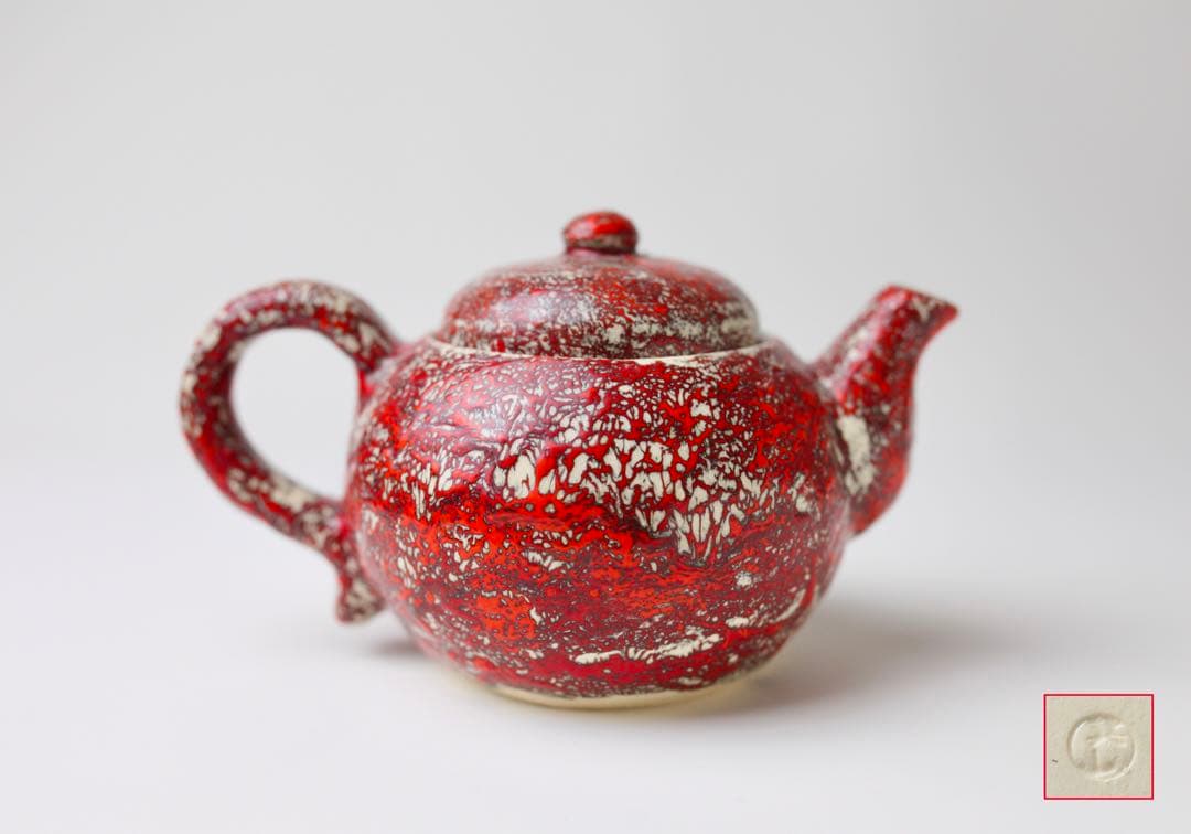 箕面焼　松田箕山　後手急須　茶器