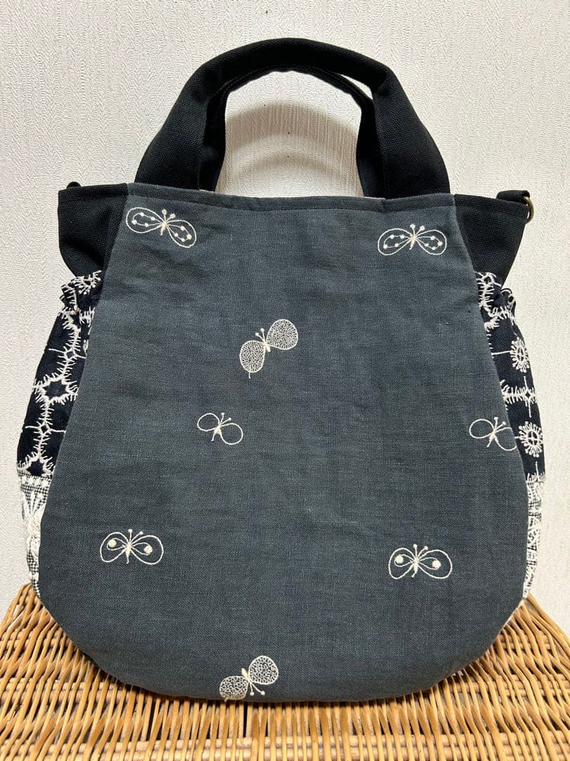 ミナペルホネン＊chouchoギャザポケバッグ✂️ハンドメイド