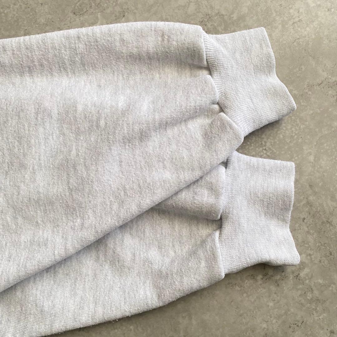 90s ラッセル ハイコットン 前V 無地 スウェット USA製 グレー L