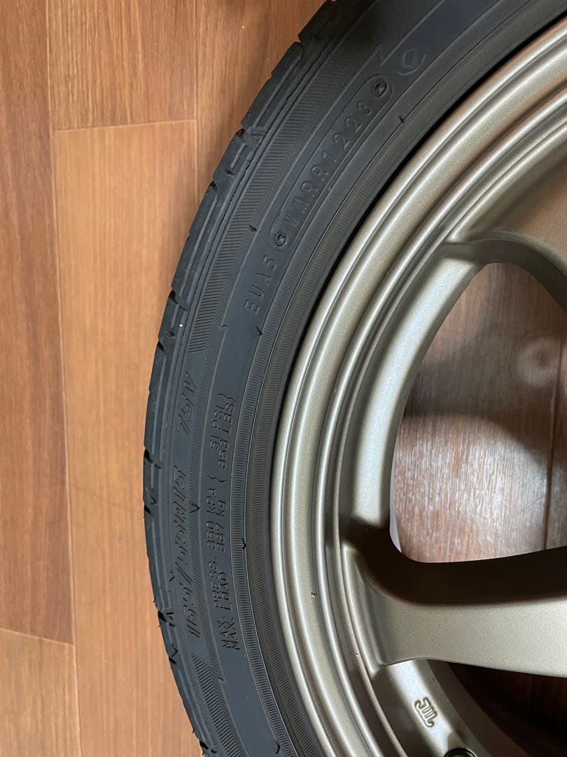 15インチ 5J PCD100オフセット45 4穴 レアマイスター風　TE37風