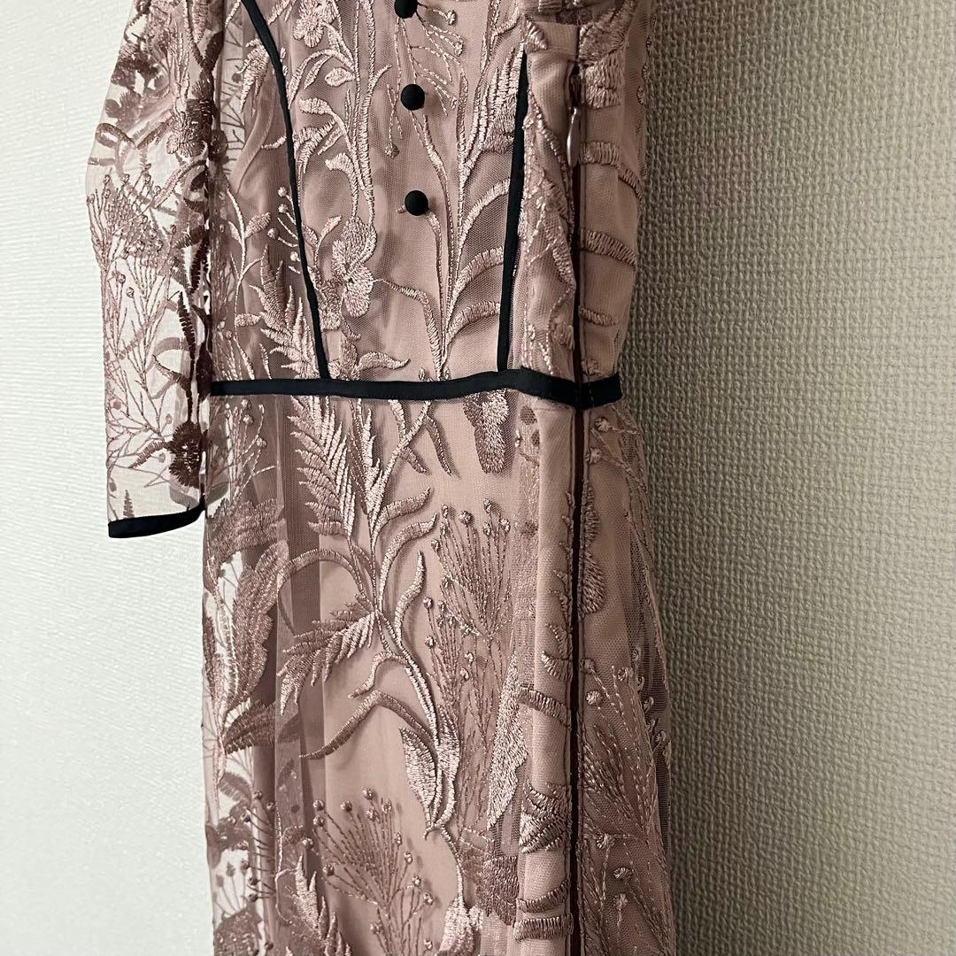 【LEJA】花柄刺繍レースワンピース