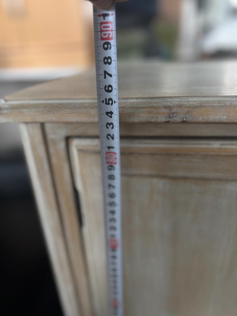 【moco】ナチュラル木製キャビネット 3引き出し 2扉 173