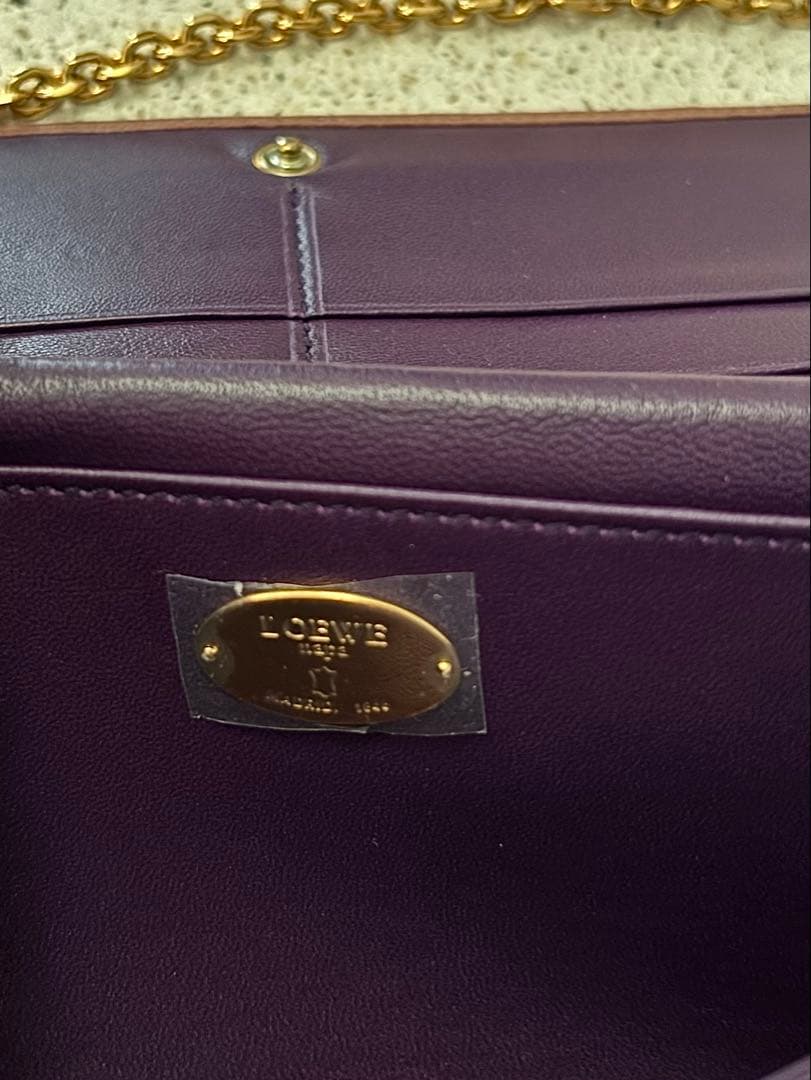 LOEWE ロエベ ノット レザー チェーンウォレット 長財布