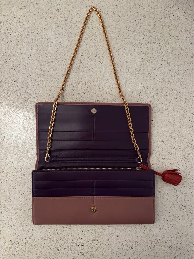 LOEWE ロエベ ノット レザー チェーンウォレット 長財布