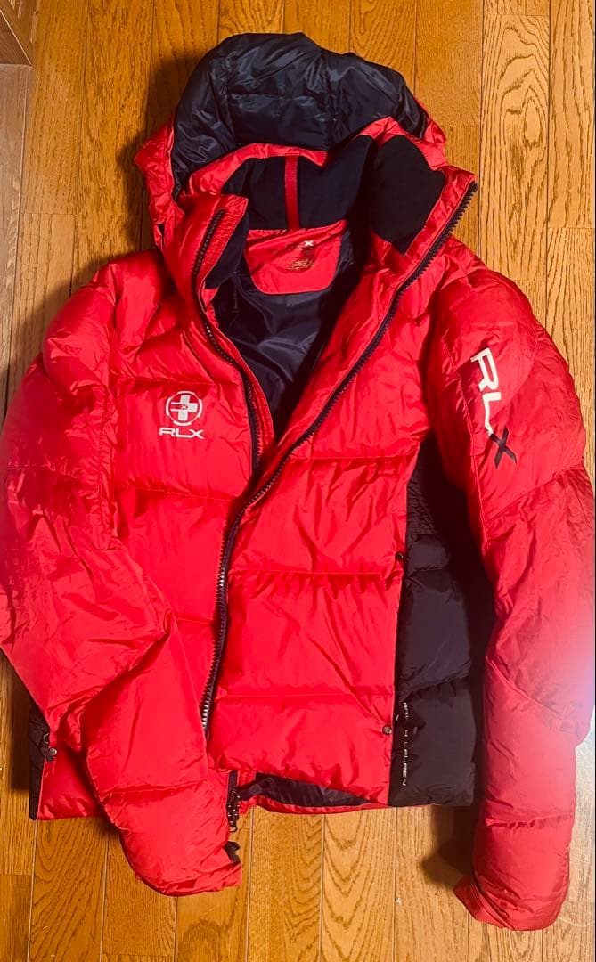 ラルフローレン　RLX フード付きダウンジャケット 赤