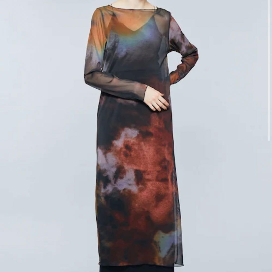 ワンピース Ameri MIRANDA TAIDAI SHEER LONG TOP