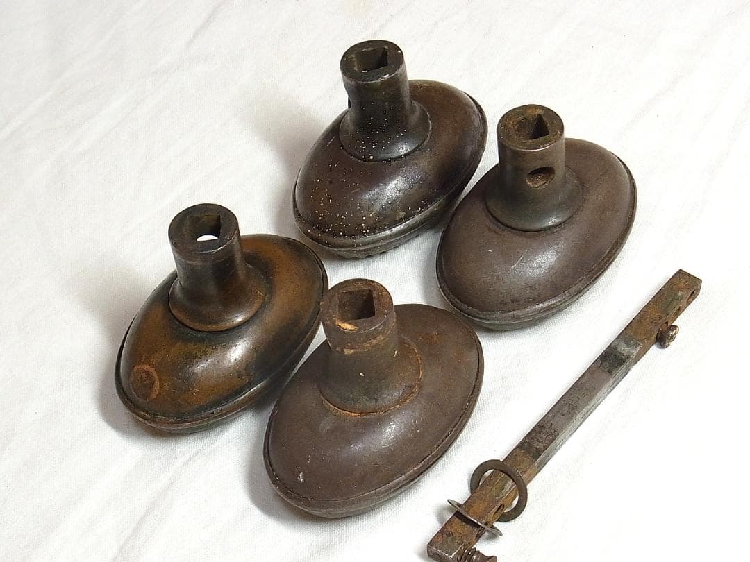 アンティーク １９３０年代 ドアノブ 4個 アメリカ製 ヴィクトリアン USA