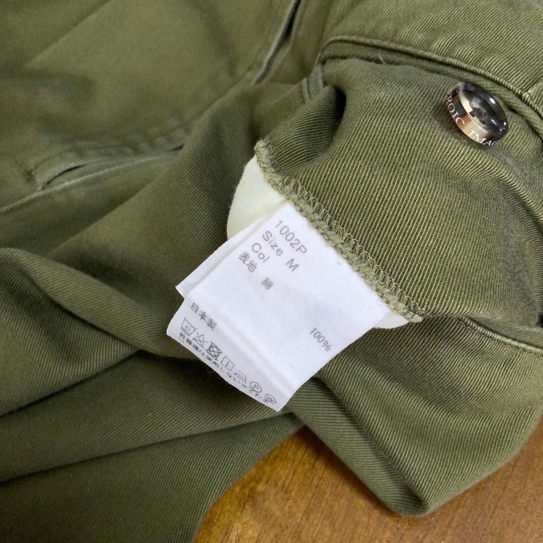 Barnstormerバーンストーマー2インプリーツスラックスMカーキ日本製