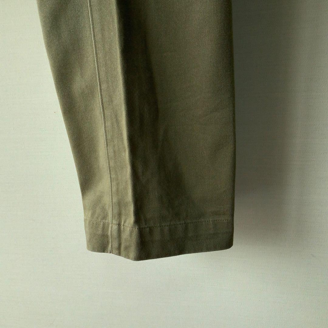 Barnstormerバーンストーマー2インプリーツスラックスMカーキ日本製