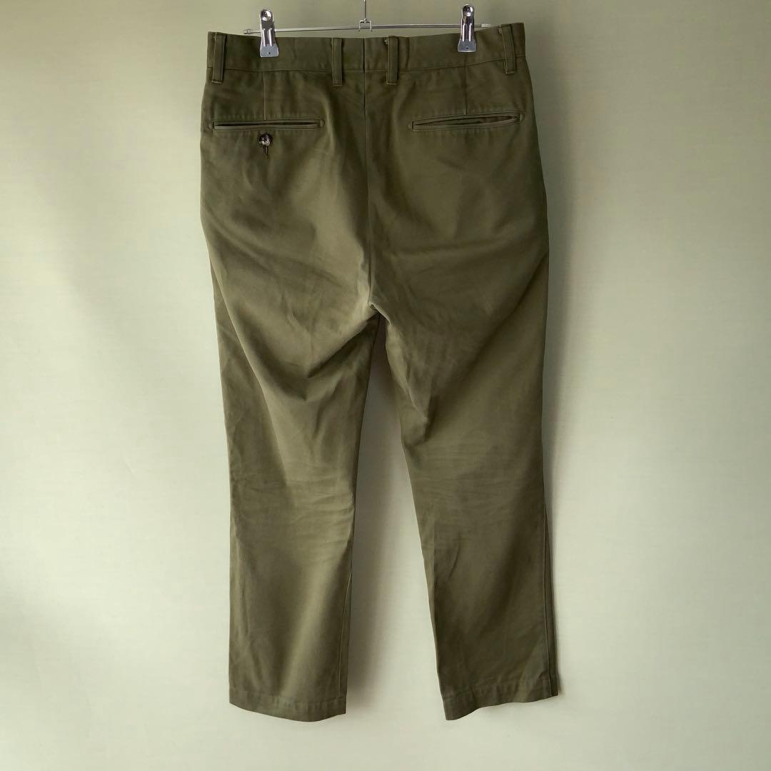 Barnstormerバーンストーマー2インプリーツスラックスMカーキ日本製