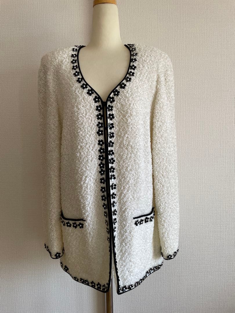 90s ESCADA Margaretha Leyツイード調ニットジャケット