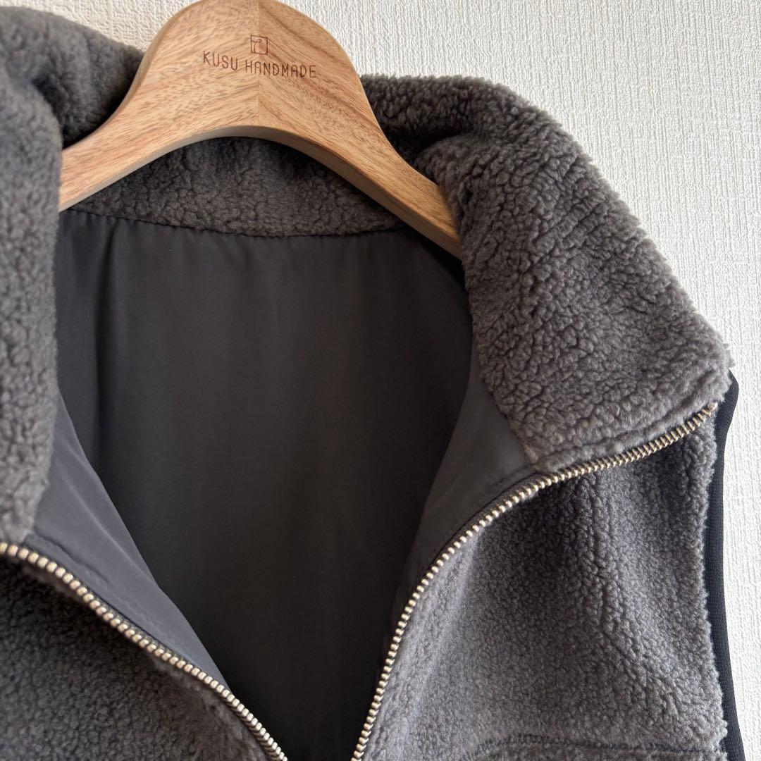 SLOBE IENA スローブイエナ ボアスタンドベスト グレー