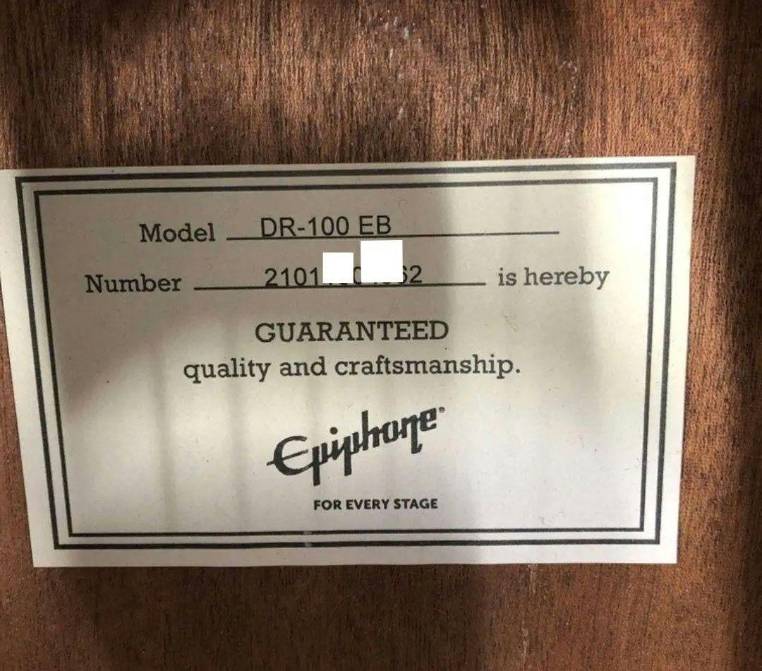 渚*ア様 超美品 Epiphone DR-100/EB ホール＆PU搭載 ピアノ