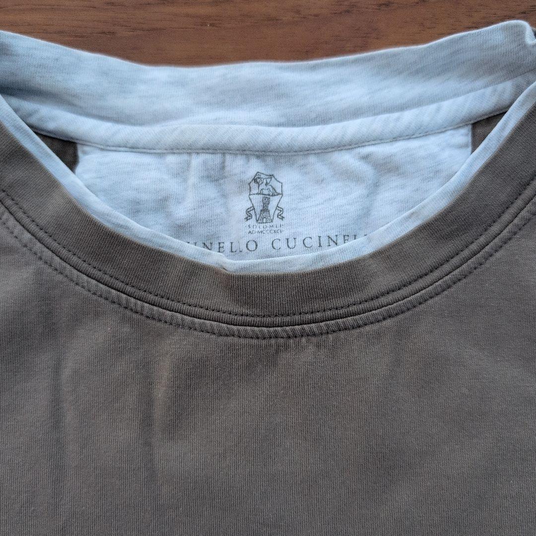 ブルネロクチネリ　ボーイズＴシャツセット(カーキ＆グレー)１２Ｙ