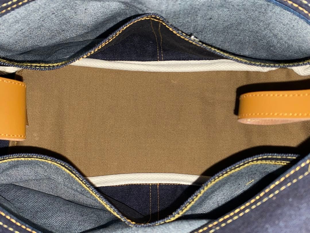 ☆岡山デニム☆フレンチブルドッグ☆特大ステンシル☆4wayあおりバッグ