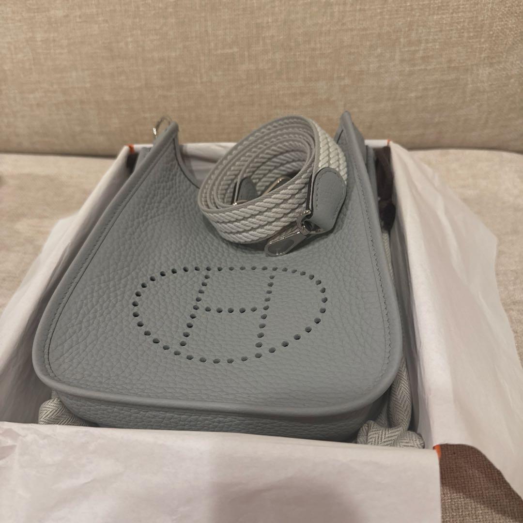 r*o様 新品未使用【HERMES】エブリンミニ　ブルーグラシエ グレージュパー