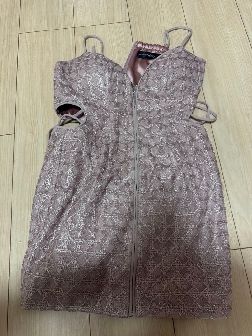 ROBE de FLEURS ローブドフルール ミニドレス S ピンク