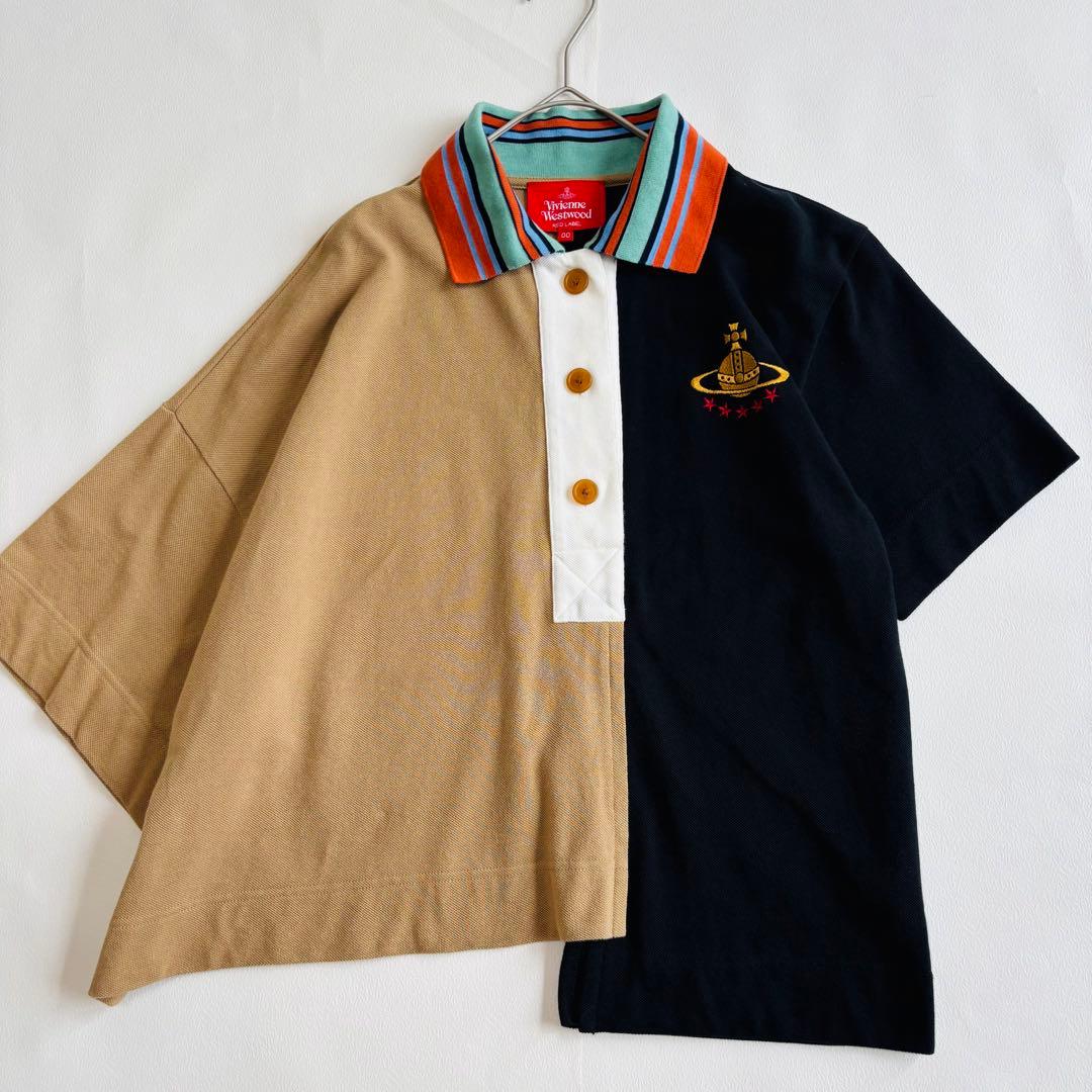 【美品】ヴィヴィアンウエストウッドレッドレーベル　半袖ポロシャツ　オーブ刺繍
