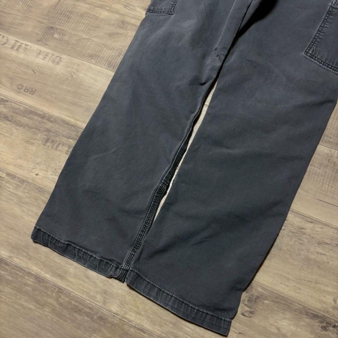 carharttカーハートダブルニーダックパンツグレーペンキ飛びW36古着