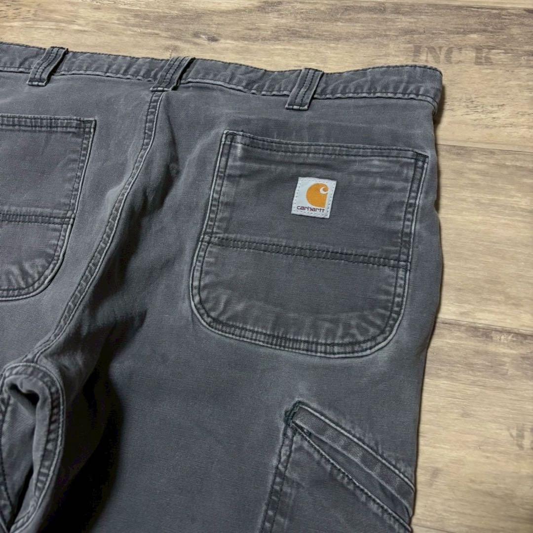 carharttカーハートダブルニーダックパンツグレーペンキ飛びW36古着