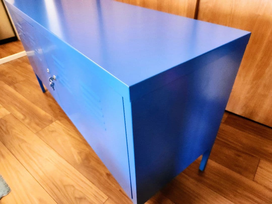 【出品1/31まで】IKEA　PS キャビネット ブルー スチールキャビネット