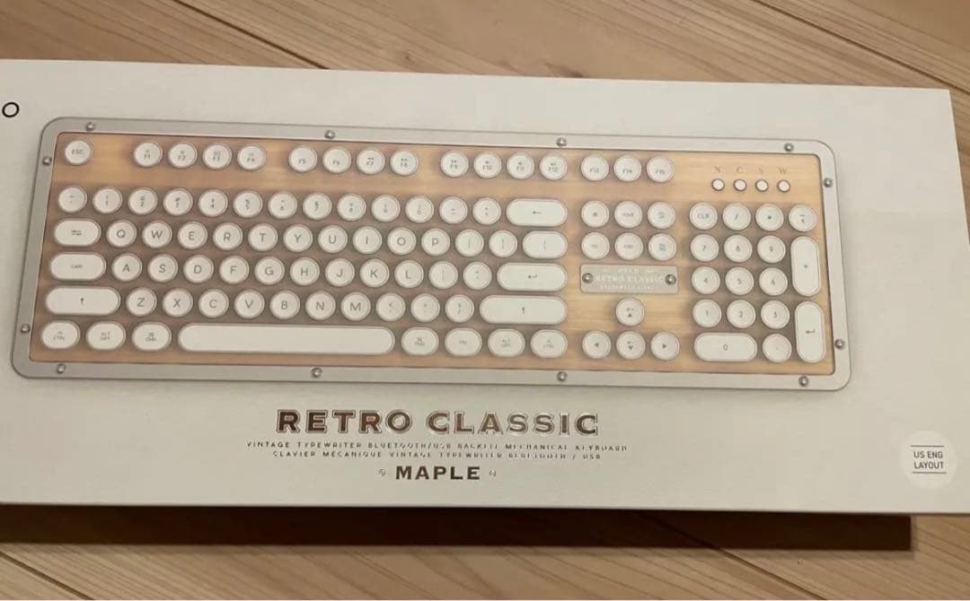 未使用！AZIOレトロキーボードmaple Bluetooth lofree