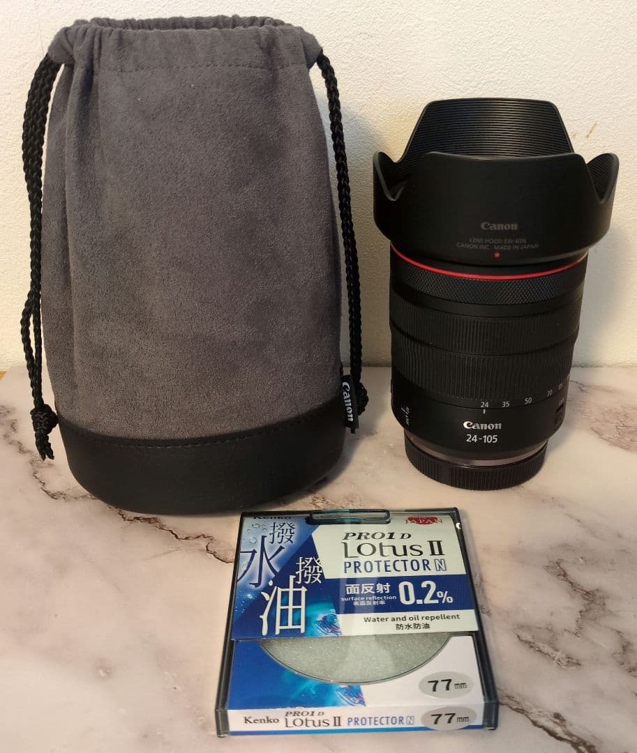 Canon RF24-105mmレンズ + Kenkoプロテクター