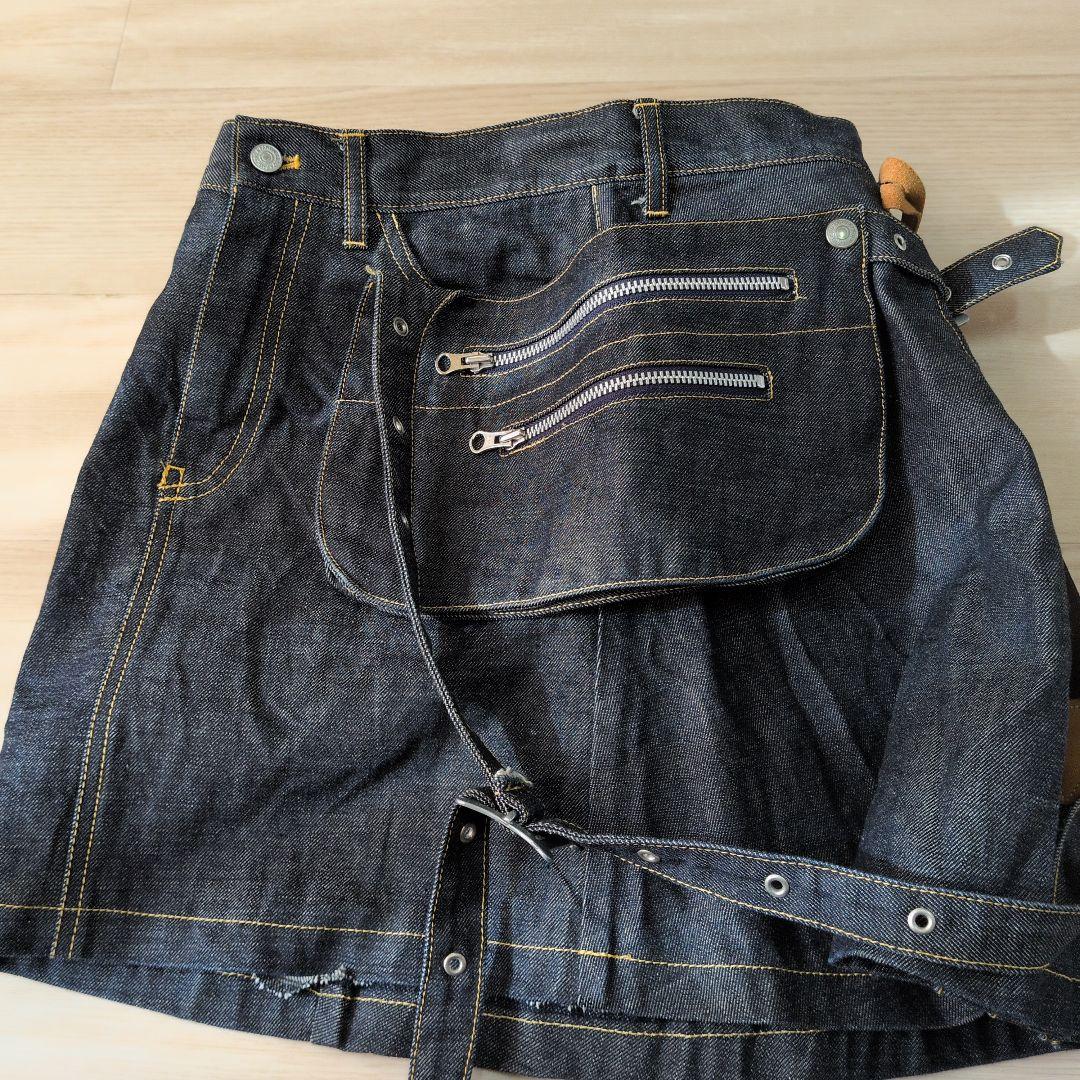 廃盤‼️希少‼️オゾンコミュニティ　デニム　ポケット　サスペンダー　マイクロミニ