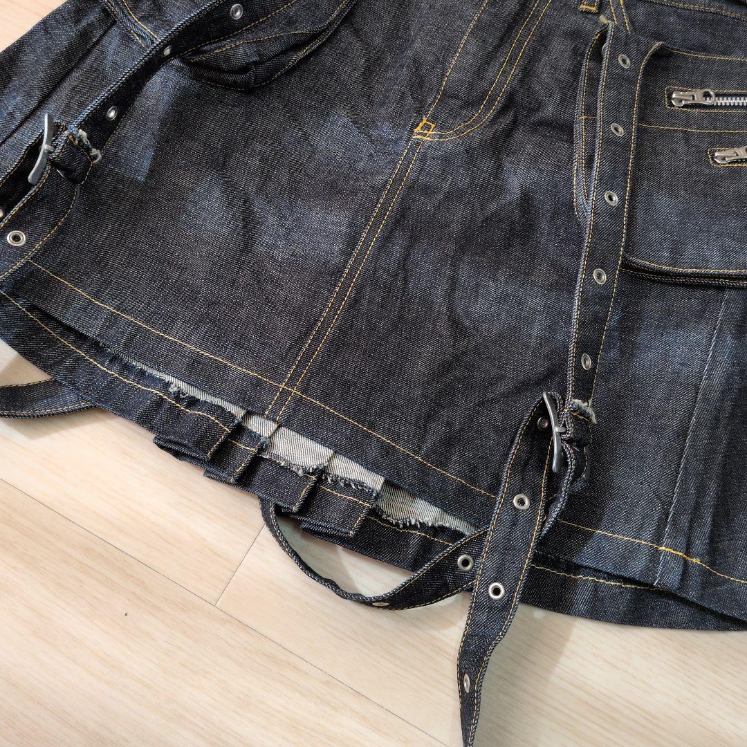 廃盤‼️希少‼️オゾンコミュニティ　デニム　ポケット　サスペンダー　マイクロミニ