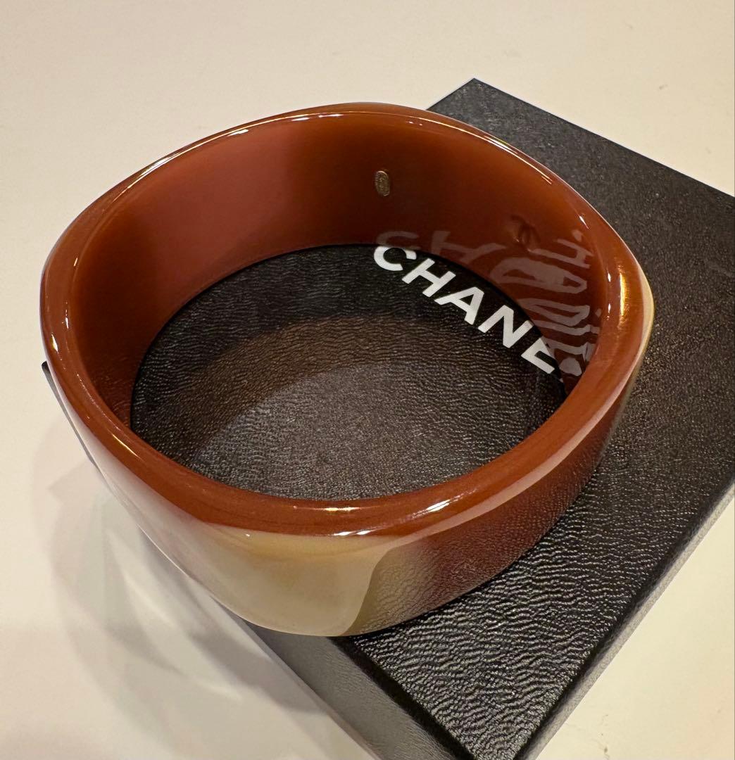 シャネル☆バングル　ココマーク　ロゴ　ブレスレット　プラスチック　ヴィンテージ