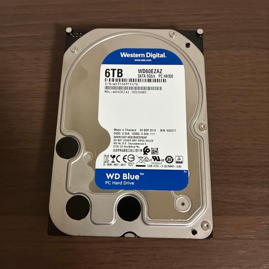 3.5インチHDD 6TB WD Blue WD60EZAZ-RT