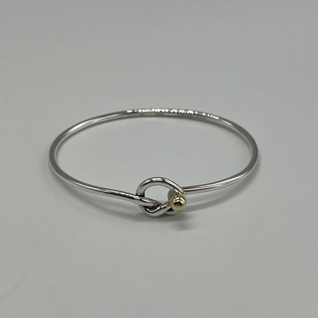 ティファニー TIFFANY ラブノット バングル SV YG コンビ