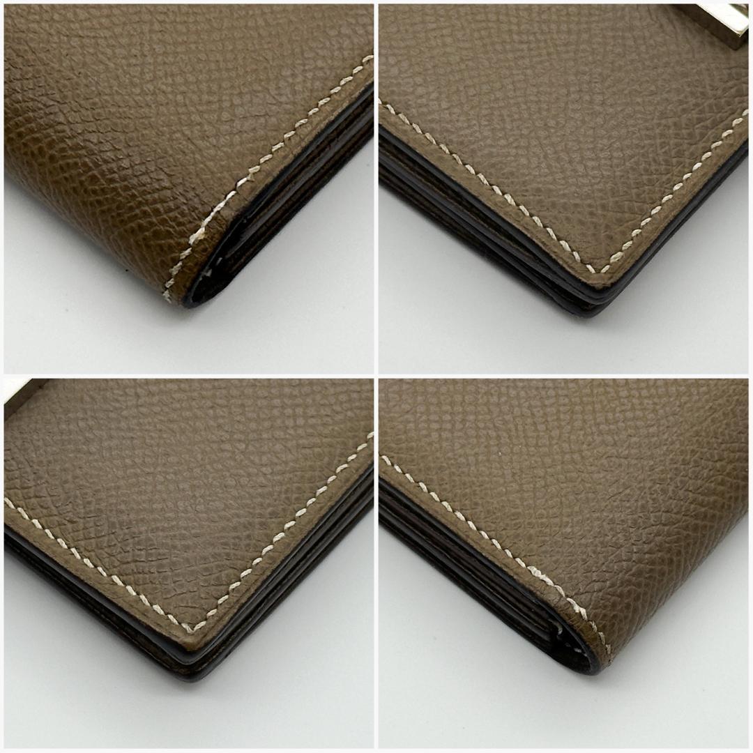 【極美品】HERMES エルメス　べアン　カードケース エプソン エトゥープ