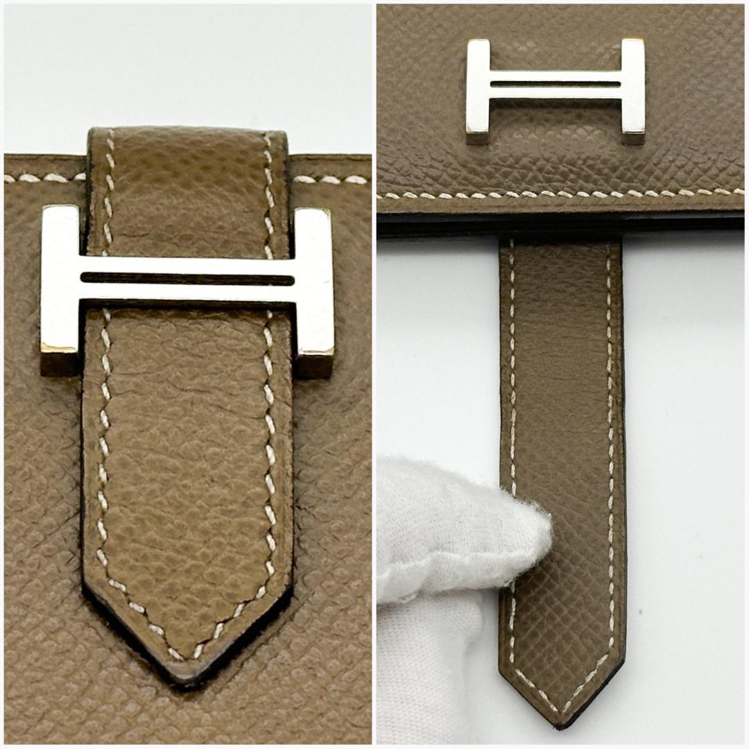 【極美品】HERMES エルメス　べアン　カードケース エプソン エトゥープ