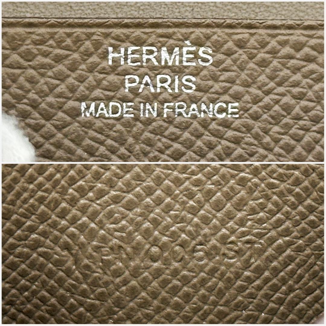 【極美品】HERMES エルメス　べアン　カードケース エプソン エトゥープ