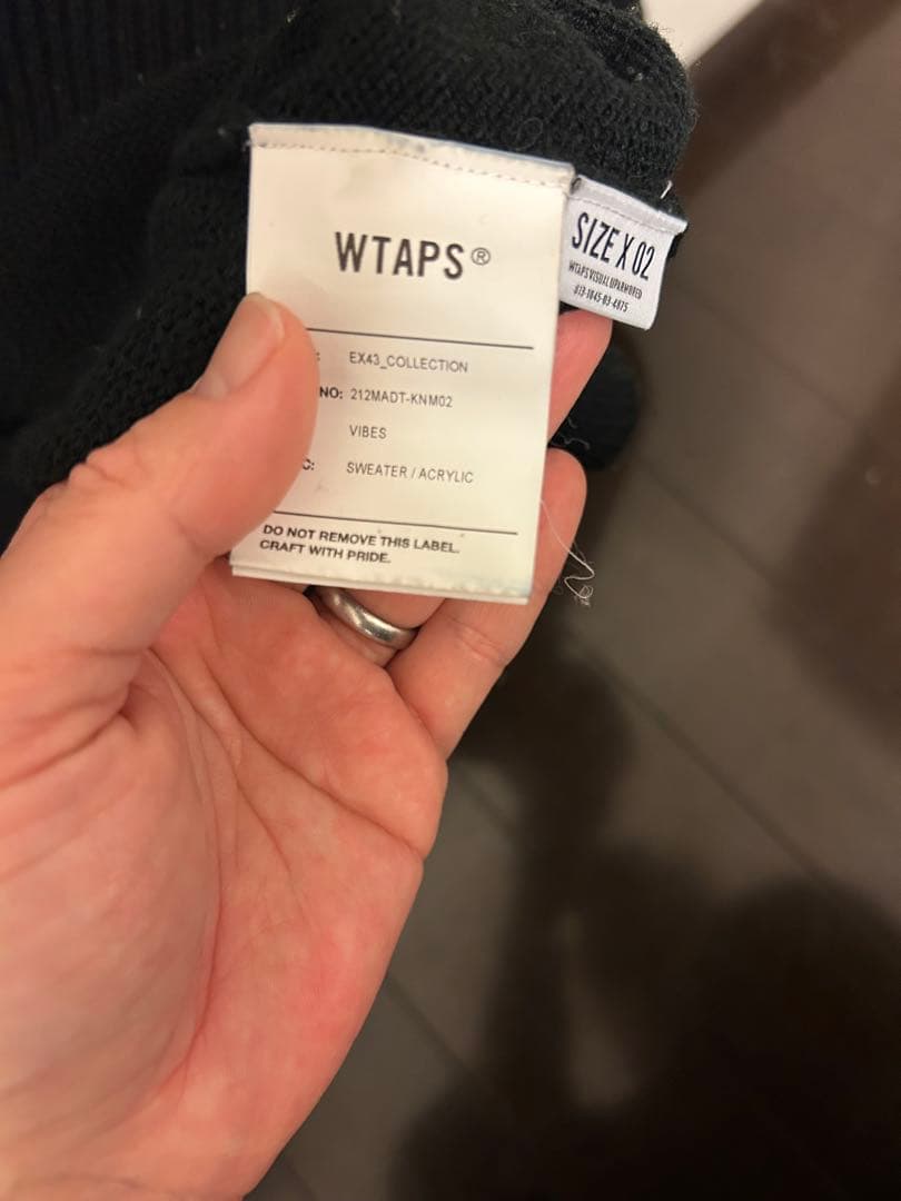 WTAPS VIBES ニット セーター ブラック 212MADT-KNM02