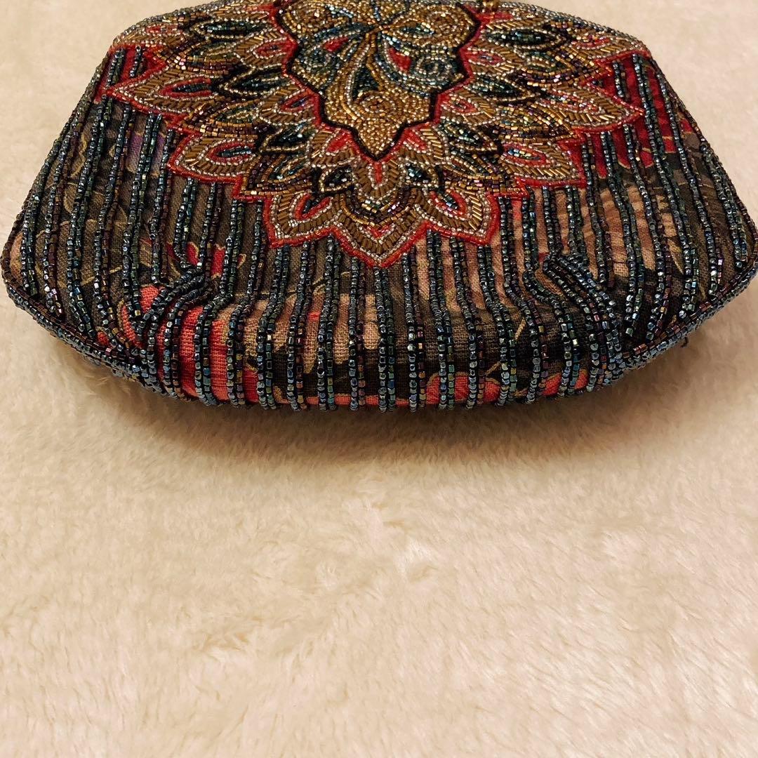 LUMY　はしもと　ルミー　ビーズバッグ　パーティーバッグ　ハンドバッグ　皇室