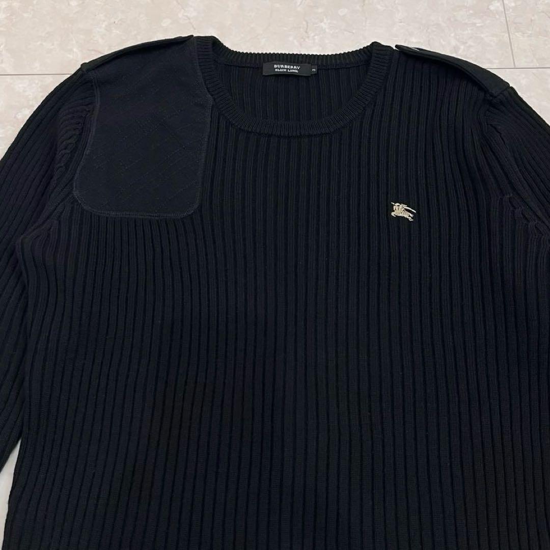 バーバリー ブラックレーベル コマンドニット セーター エルボーパッチ　3