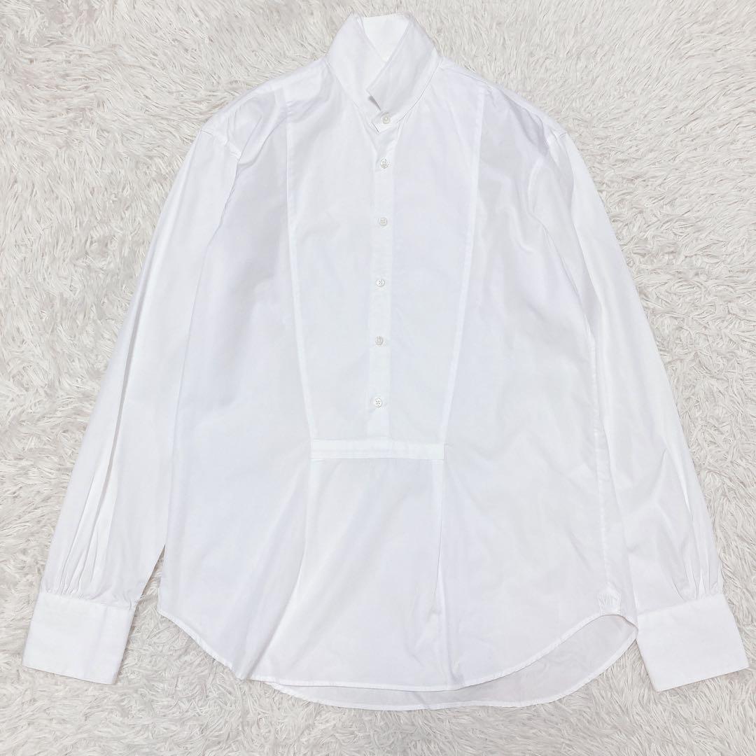 BOURRIENNE Paris Xスタンドカラーシャツ ホワイト XS 刺繍
