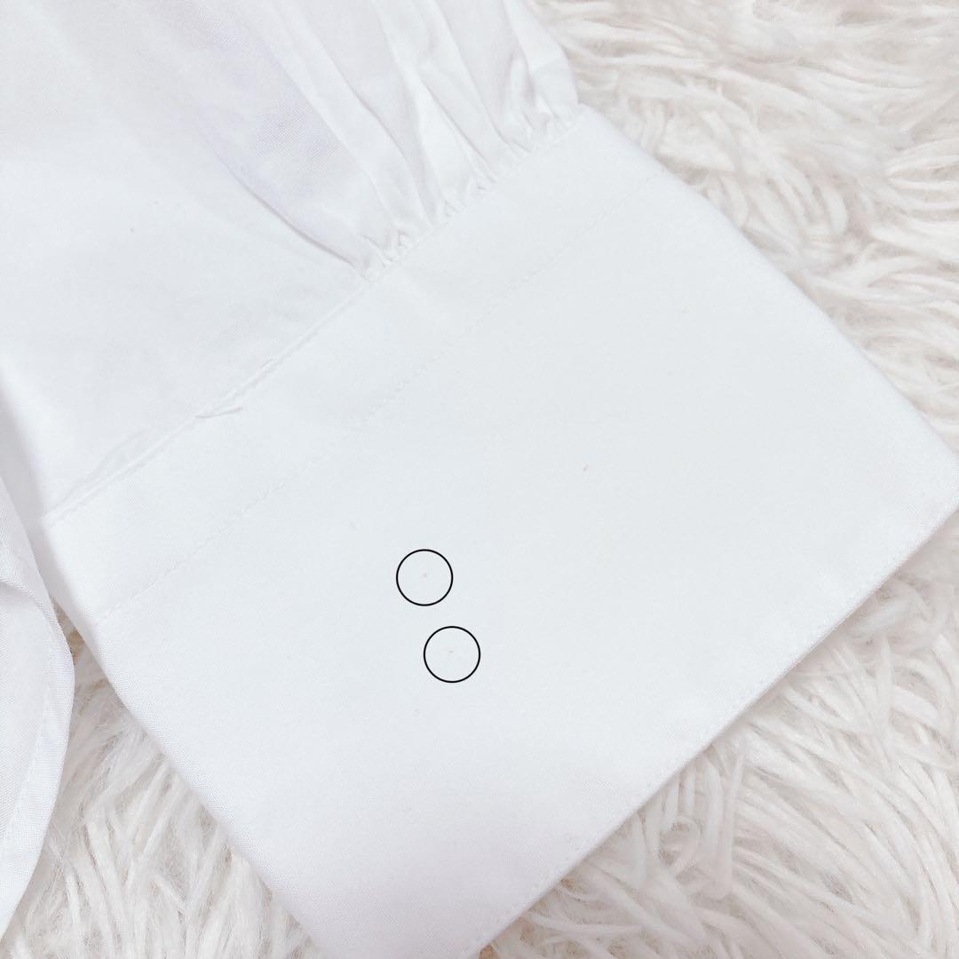 BOURRIENNE Paris Xスタンドカラーシャツ ホワイト XS 刺繍