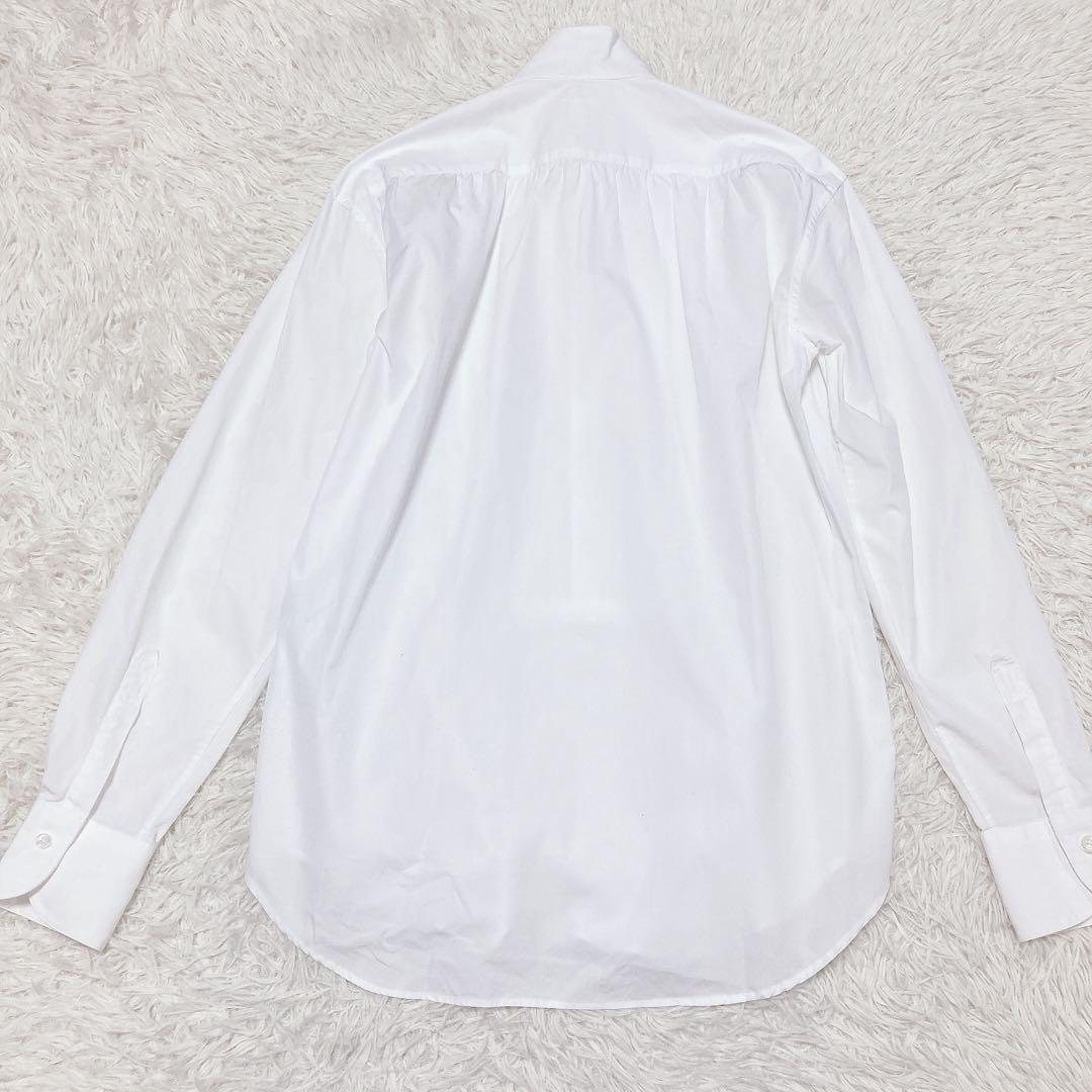 BOURRIENNE Paris Xスタンドカラーシャツ ホワイト XS 刺繍