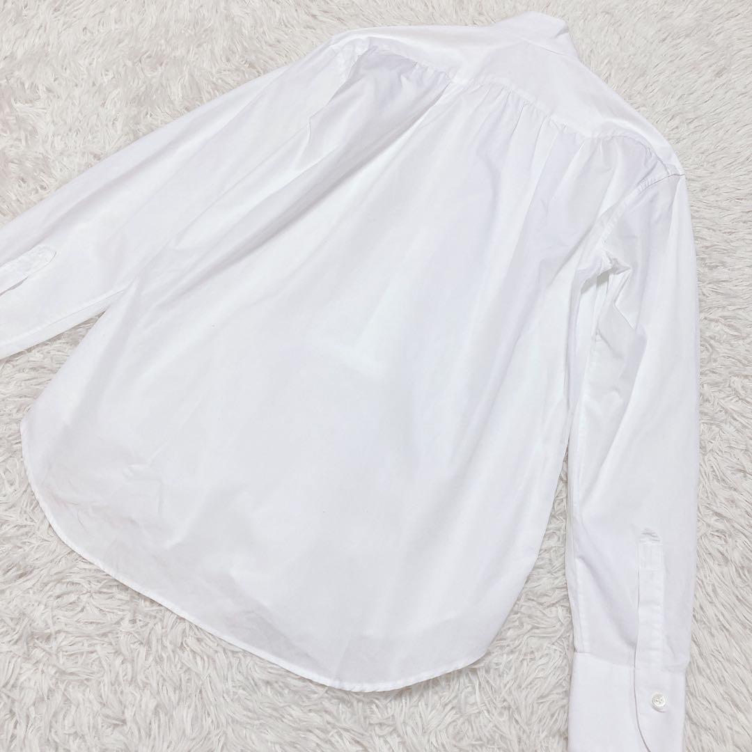 BOURRIENNE Paris Xスタンドカラーシャツ ホワイト XS 刺繍